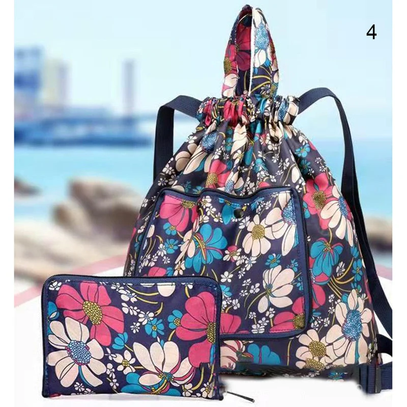 Foldable Large Capacity Flower Travel Backpack - Image 10